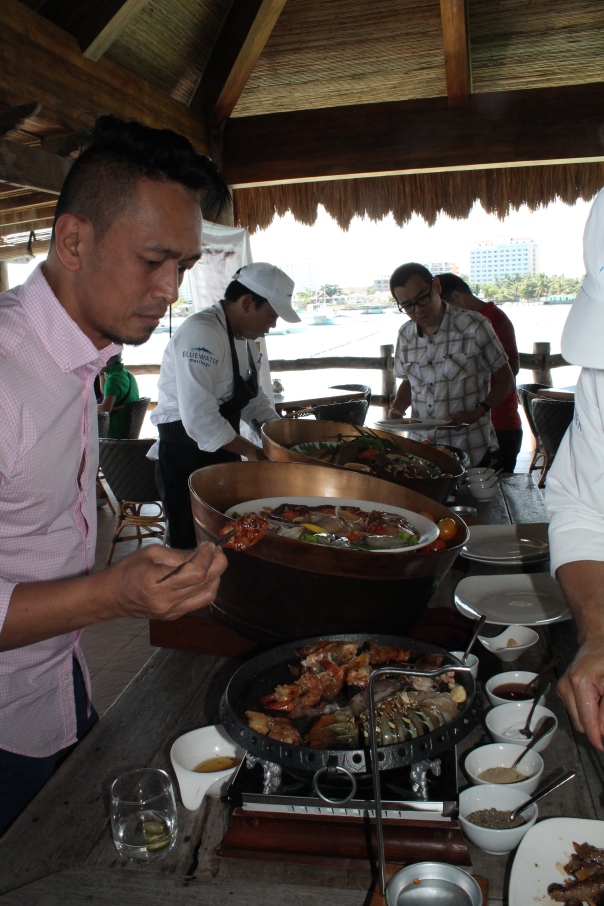 Chef Sau del Rosario enjoying at The Cove, Bluewater Maribago, Mactan!